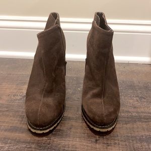 BCBG heeled platform booties